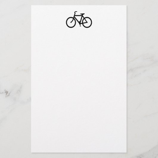 Zwarte fietsroute briefpapier (Voorkant)