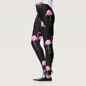 Zwarte flamingo-leggings leggings (Links)