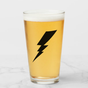 Zwarte Flash-bliksembolt Glas
