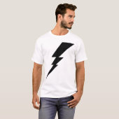 Zwarte Flash-bliksembolt T-shirt (Voorkant volledig)