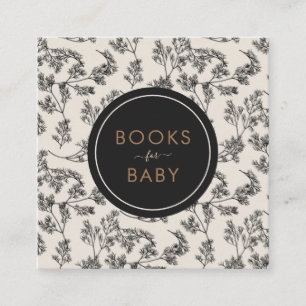  zwarte flessenboeken voor Baby Vierkante Visitekaartje