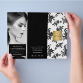  zwarte flessenpatroon tri-Fold brochure (Hand)