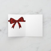 Zwarte Fleur De Lis Rode Strik Bedankkaart (Binnen)