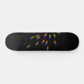 Zwarte flits van lichte regenboog, esthetisch skateboard (Horizontaal)