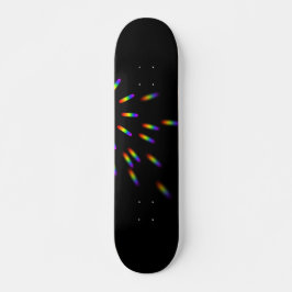 Zwarte flits van lichte regenboog, esthetisch skateboard
