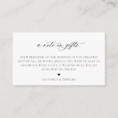 zwarte Floral: een bericht over de weddenschap me Informatiekaartje (Voorkant)