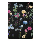  zwarte Floral Mini Klembord (Achterkant)
