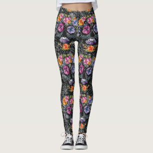 Zwarte fluitwerpbeenderen - Modes van de schedel Leggings