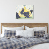 Zwarte fluwelen canvas afdruk (Insitu (Slaapkamer))