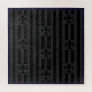 Zwarte Fluwelen Fleur de Lis Legpuzzel