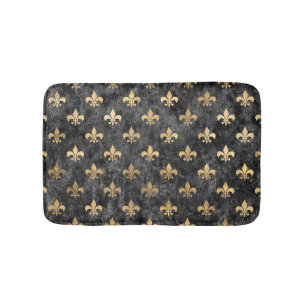 Zwarte Fluwelen Fleur De Lis Mardi Gras Orleans Badmat