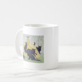 Zwarte fluwelen koffiemok (Voorkant links)