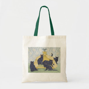 Zwarte fluwelen tote bag