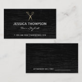 Zwarte Fluwelen Visitekaartje (Voorkant / Achterkant)
