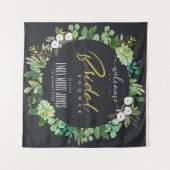 ZWARTE FOLIAGE WATERVERF VRIJGEZELLENFEEST WELKOM WANDKLEED (Voorkant (horizontaal))