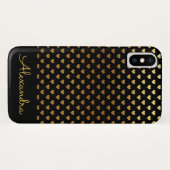Zwarte Folie Hartpatroon en aangepaste naam Case-Mate iPhone Case (Achterkant (horizontaal))