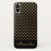 Zwarte Folie Hartpatroon en aangepaste naam Case-Mate iPhone Case (Achterkant)