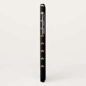 Zwarte Folie Sterren Patroon en aangepaste naam Case-Mate iPhone Case (Achterkant/links)