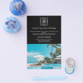 Zwarte foto flyer | Aangepaste stijlvolle moderne  (Enkel)