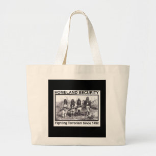 Zwarte Foto Indiase Homeland Security Grote Tote Bag