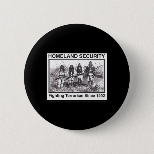 Zwarte Foto Indiase Homeland Security Ronde Button 5,7 Cm (Voorkant)