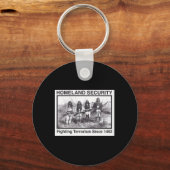 Zwarte Foto Indiase Homeland Security Sleutelhanger (Voorkant)