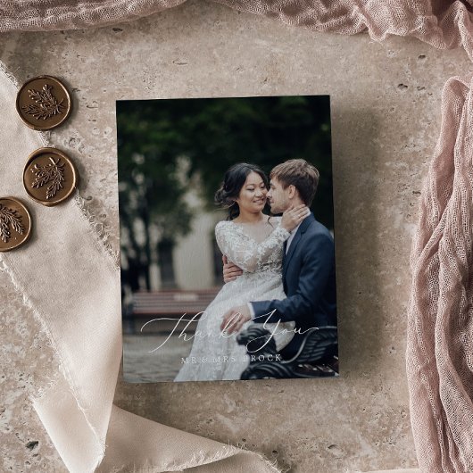 Zwarte-fotosjabloon van fijne afbeelding - Bedankt