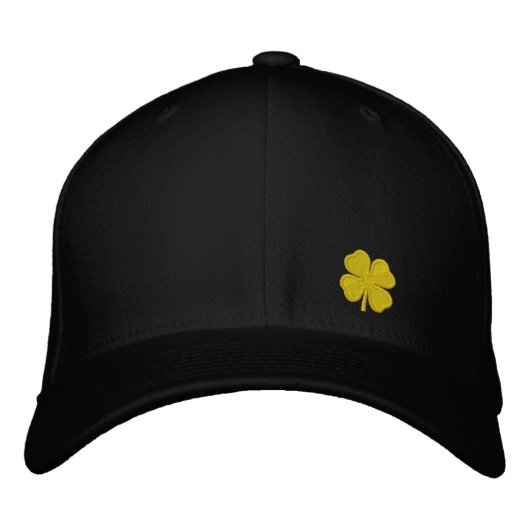 Zwarte Four Leaf Clover St. Patrick -  Pet (Voorkant)