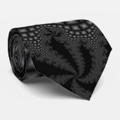 Zwarte fractal stropdas (Opgerold)