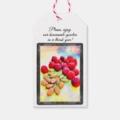 Zwarte frambessen en amandelen Waterverf Cadeaulabel (Achterkant)