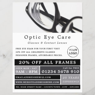 Zwarte Frames, Opticien, Technisch Praktijk Flyer