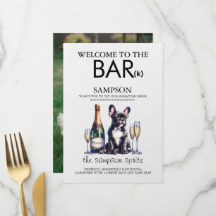 Zwarte Franse Bulldog Bar Menu