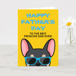 Zwarte Franse Bulldog Father's Day Frenchie Kaart