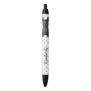 Zwarte Franse Bulldog / Franse Bulldog met poten e Inkt Pen