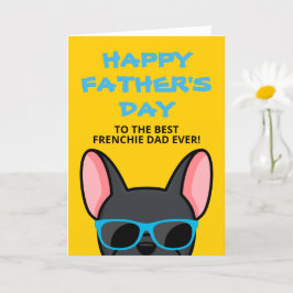 Zwarte Franse Vaderdag kaart voor papa van een Fra