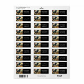 Zwarte Fresian Horse Pasture Rustic Fence Etiket (Full Sheet)