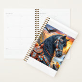 Zwarte Friese Paard Zonsondergang Planner (Display)