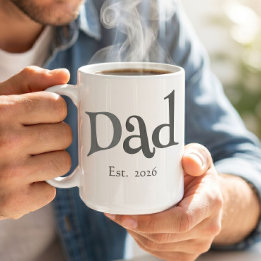 Zwarte Fun Bold Eenvoudige Vader Opgericht Nieuwe Koffiemok