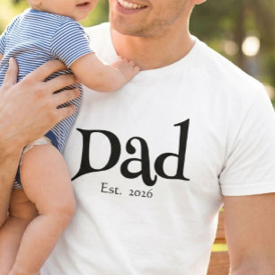 Zwarte Fun Vet Simpele Papa Opgericht Nieuwe Vader T-shirt