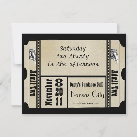 Zwarte funky gestructureerde wervelingen bruiloft  kaart (Voorkant)