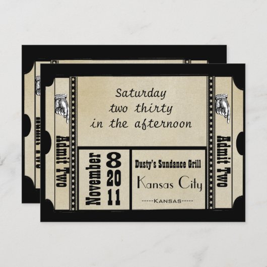 Zwarte funky gestructureerde wervelingen bruiloft  kaart (Voorkant / Achterkant)