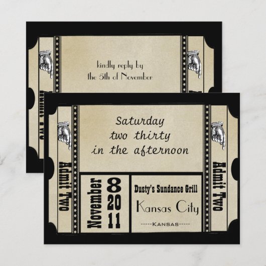 Zwarte Funky Textured Spiraalvormige Huwelijksreac Kaart (Voorkant / Achterkant)