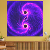 Zwarte gaten canvas afdruk (Insitu (Woonkamer))