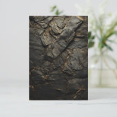 zwarte gebarsten steen kaart (Staand voorkant)