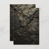 zwarte gebarsten steen kaart (Voorkant / Achterkant)