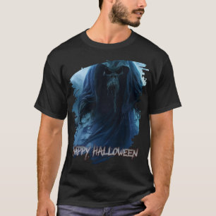 Zwarte geest in een hels landschap - Halloween T-shirt