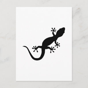 Zwarte gekko briefkaart