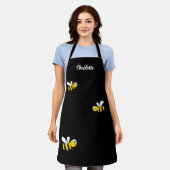 Zwarte gele bijen naam schort (Gedragen)