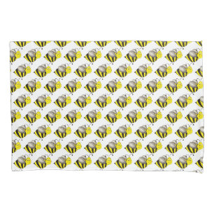 Zwarte Gele Cartoon Bumblebee Honeybee Kussensloop