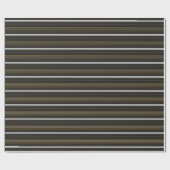 Zwarte gele strepen cadeaupapier (Vlak)